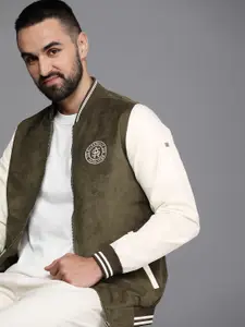 Allen Solly Men Solid Varsity Jacket