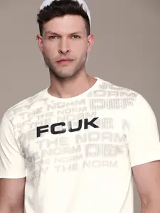 FCUK Brand Logo Printed Pure Cotton T-shirt