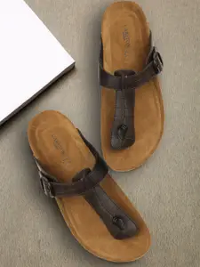 Carlton London Men Textured Comfort Sandals
