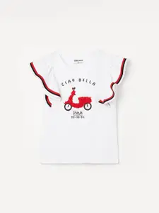 Fame Forever by Lifestyle Girls Graphic Printed Applique Pure Cotton T-shirt