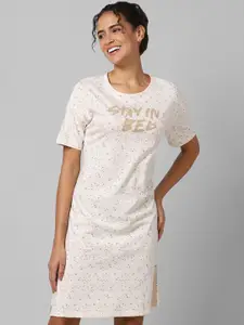 Dreamz by Pantaloons Typography Printed Pure Cotton Nightdress
