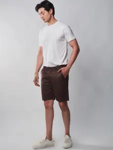 Beyours Men Mid-Rise Linen Shorts
