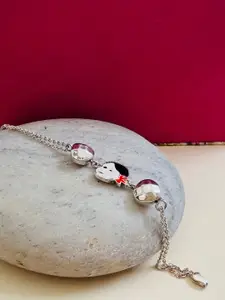 Arte Jewels Girls 925 Hallmark Silver-Plated Wraparound Bracelet