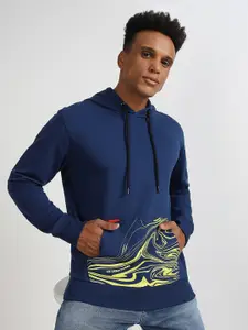 Lee Abstract Printed Cotton Hooded Sweatshirt