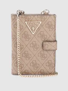 GUESS Brand Logo Printed Two Fold Wallet