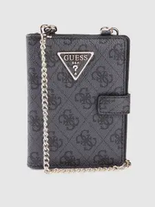 GUESS Brand Logo Printed Two Fold Wallet