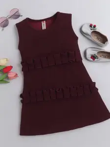 ADDYVERO Girls Ruffles Detail A-Line Dress