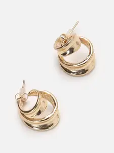 FOREVER 21 Gold-Plated Contemporary Studs Earrings