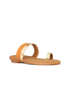 Bata Textured One Toe Flats