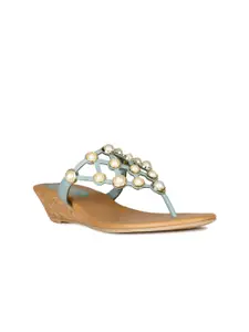 Bata Embellished Wedge Heels