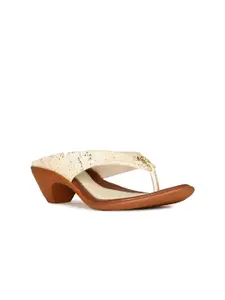 Bata Textured Open Toe Kitten Heels