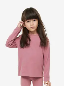 H&M Girls Pure Cotton Long-Sleeved Jersey Top