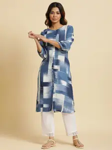 W Women Abstract Printed A-Line Kurta