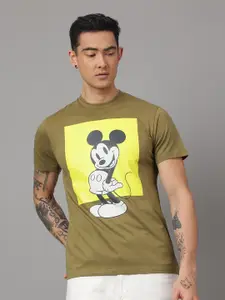 Free Authority Mickey Mouse Printed Cotton T-Shirt