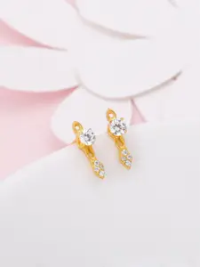 GIVA 925 Sterling Silver Gold-Plated Contemporary Studs Earrings