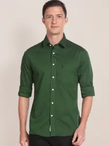 U.S. Polo Assn. U S Polo Assn Spread Collar Regular Fit Cotton Casual T-Shirt