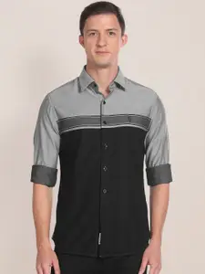 U.S. Polo Assn. Colourblocked Pure Cotton Casual Shirt