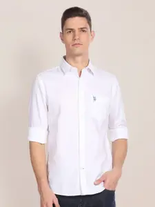 U.S. Polo Assn. Opaque Pure Cotton Casual Shirt