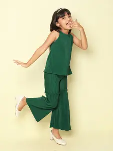 taffykids Girls Self Designed Top with Palazzos