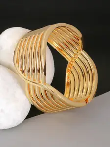 Adwitiya Collection Gold-Plated Cuff Bracelet