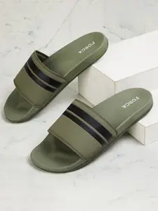Forca by Lifestyle Men Striped Rubber Sliders