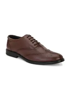 Eego Italy Men Perforated Leather Formal Brogues