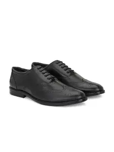 Eego Italy Men Perforated Leather Formal Brogues