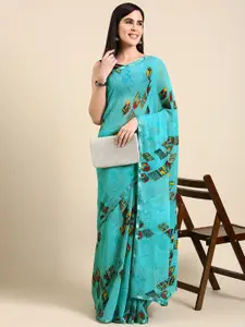HERE&NOW Printed Pure Georgette Saree