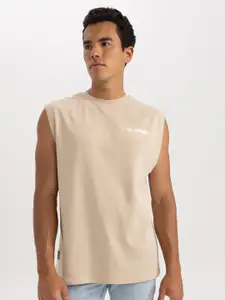 DeFacto Round Neck Sleeveless Cotton T-Shirt