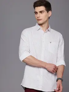 Allen Solly Pure Cotton Self Design Classic Fit Textured Casual Shirt