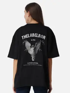 The Label Bar Graphic Printed Cotton Loose T-shirt