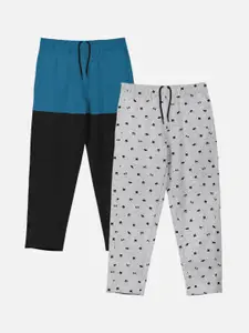 HELLCAT Boys Pack Of 2 Printed Cotton Track Pants