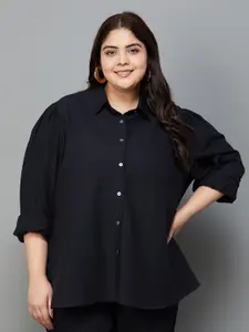Nexus by Lifestyle Plus Size Puff Sleeve Shirt Style Top