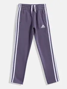 ADIDAS Boys FLEECE 3S PAN Side Striped Track Pants