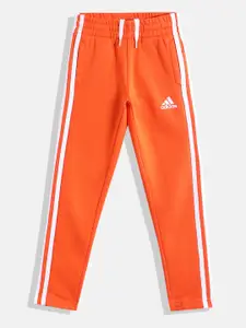 ADIDAS Boys FLEECE 3S PAN Side Striped Track Pants