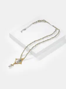 SHAYA 925 Sterling Silver Gold Plated Beaded Necklace