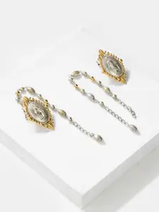 SHAYA Silver & Gold-Plated Contemporary 925 Sterling Silver Ear Cuff Earrings