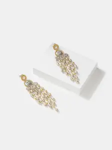 SHAYA Silver & Gold-Plated Contemporary 925 Sterling Silver Drop Earrings