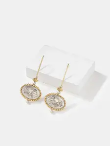 SHAYA  Silver & Gold-Plated Contemporary 925 Sterling Silver Drop Earrings