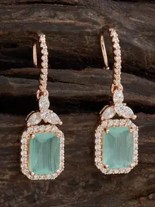 Kushal's Fashion Jewellery Gold-Plated Zircon Embellished Bridal Floral Studs