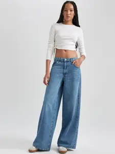 DeFacto Women Wide Leg Light Fade Pure Cotton Jeans