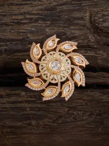 Kushal's Fashion Jewellery Kundan Studded Finger Ring