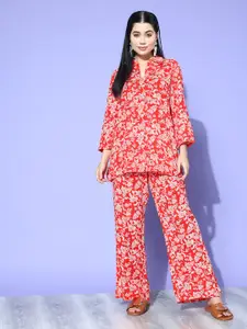 all about you Floral Printed Night Suit