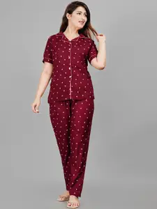 TREND ME Pure Cotton Printed Night suit