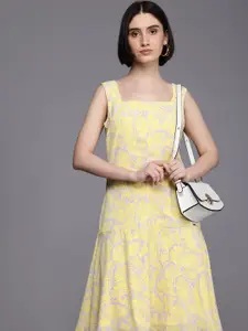 Allen Solly Woman Abstract Printed A-Line Dress