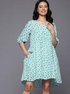 Allen Solly Woman Floral Printed Fit & Flare Dress