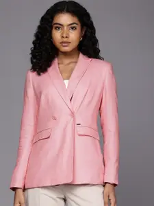 Allen Solly Woman Peaked Lapel Double-Breasted Formal Blazers