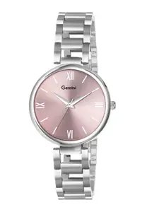 GEMINI Women Dial & Stainless Steel Bracelet Style Straps Analogue Watch BNS 2480SM01