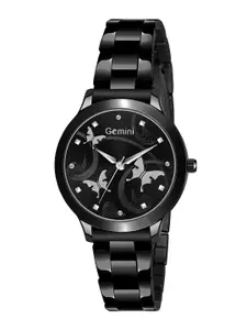 GEMINI Women Printed Dial & Stainless Steel Bracelet Style Straps Analogue Watch JMD T609