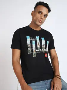 Lee Graphic Printed Round Neck Slim Fit  Cotton Regular T-shirt